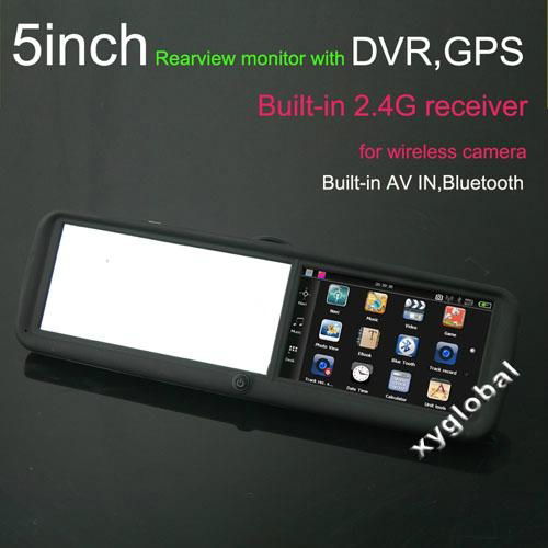4.3inch rear view mirror GPS navigation(with bluetooth and DVR) XY9805