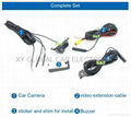 Integrated car rear view camera with visible parking sensor and buzzer