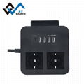 Euro power strip with 5USB