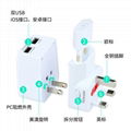 2.1 A double USB travel talent necessary The allied conversion socket