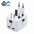 The British Hong Kong converter plug converter Double USB charger 4