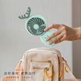 Portable USB charging handheld desktop antlers mini fan student office gifts