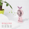 Portable USB charging handheld desktop antlers mini fan student office gifts