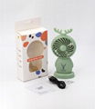 Portable USB charging handheld desktop antlers mini fan student office gifts