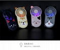 Night light ultra-thin mini fan portable USB charging  hidden bracket cute style 