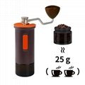 Factory price manual coffee grinder tapered burr plastic body coffee grinder