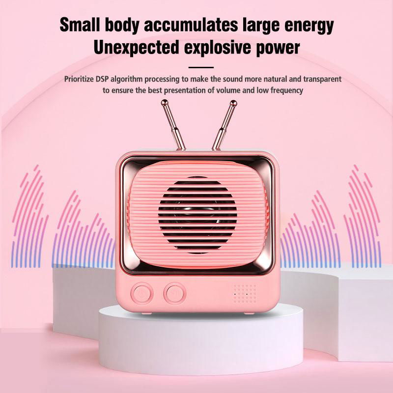 Classic Vintage TV blueteeh speaker portable mini outdoor Blueteeths Music Playe 3