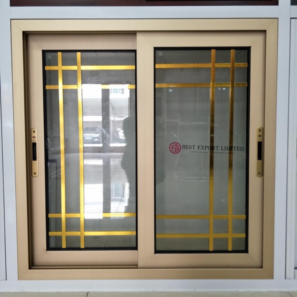 Aluminum sliding windows with grill