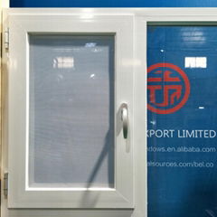 Aluminum casement windows with built in mosquito net panel