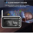 China Factory 4.3inch LCD 1080P Video Baby Monitor Night Vision Two Way Talk Pan