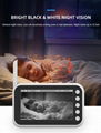 China Factory 4.3inch LCD 1080P Video Baby Monitor Night Vision Two Way Talk Pan