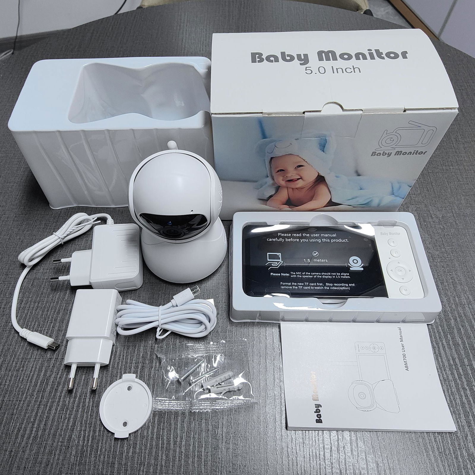 New 5-Inch IPS Baby Monitor with Smart Camera Surveillance Two Way Talk Night Vi 2