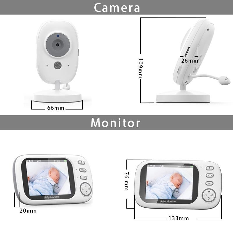3.5inch Video Baby Monitor Wireless Wide Angle Lens Night Vision Security Baby 