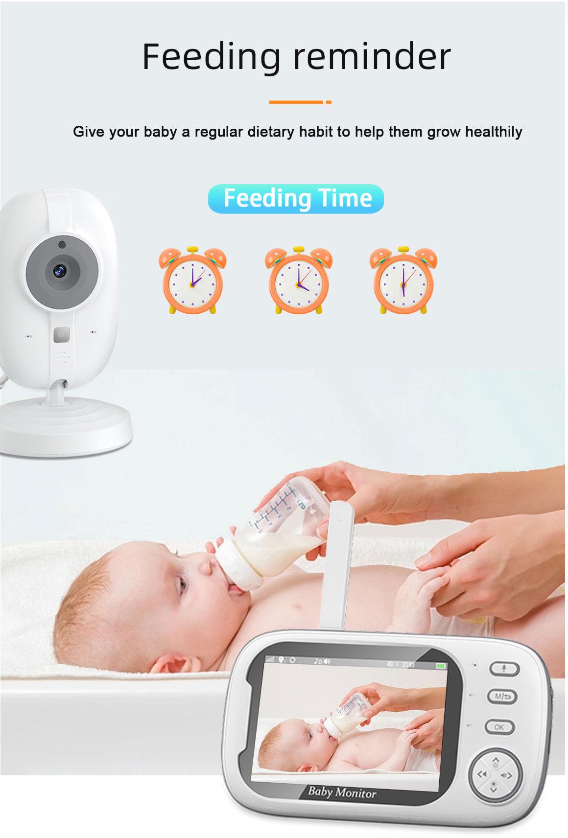 3.5inch Video Baby Monitor Wireless Wide Angle Lens Night Vision Security Baby  3