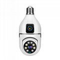 2lens Smart Wireless WiFi Bulb Camera Night Vision Panoramic E27 WiFi IP Camera 