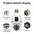 2lens Smart Wireless WiFi Bulb Camera Night Vision Panoramic E27 WiFi IP Camera 