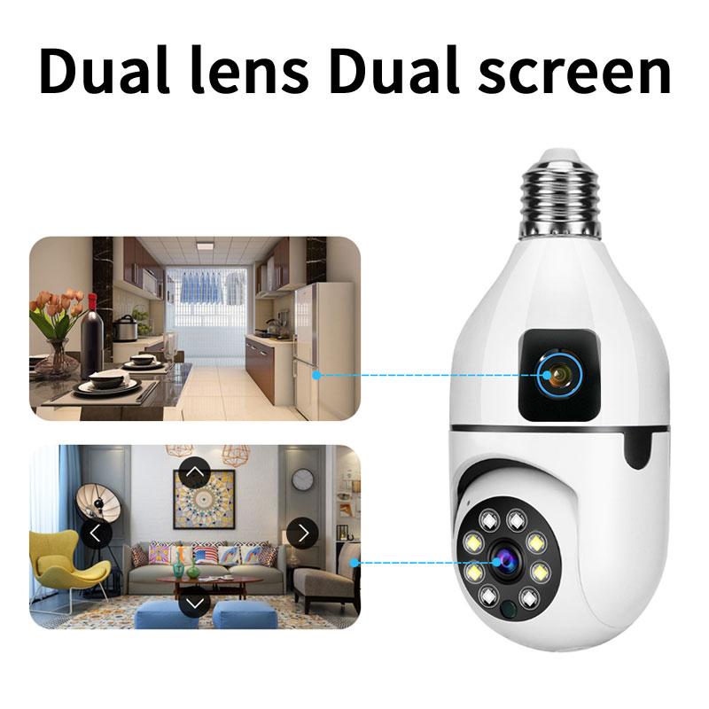 2lens Smart Wireless WiFi Bulb Camera Night Vision Panoramic E27 WiFi IP Camera  4