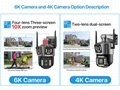 New 4 Lens 3 Screen PTZ IP Camera 10X Zoom 8K 16MP Outdoor Wireless WiFi Securit 5