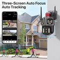 New 4 Lens 3 Screen PTZ IP Camera 10X Zoom 8K 16MP Outdoor Wireless WiFi Securit