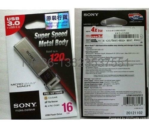 索尼(SONY)8G优盘 USM8GQ优盘 金属系列 16GB 3.0 U盘 3