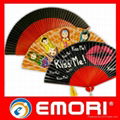 Promotional ecofriendly foldable chinese paper bamboo fan 4