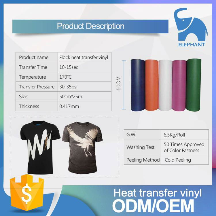 Korea quality flock heat transfer vinyl supplier 2