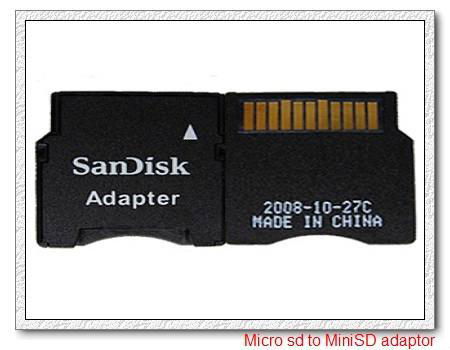 Micro sd to mini sd  adaptor