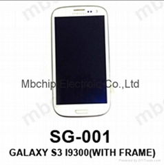 LCD with touch screen assembly for samsung galaxy s3 i9300(with frame) 