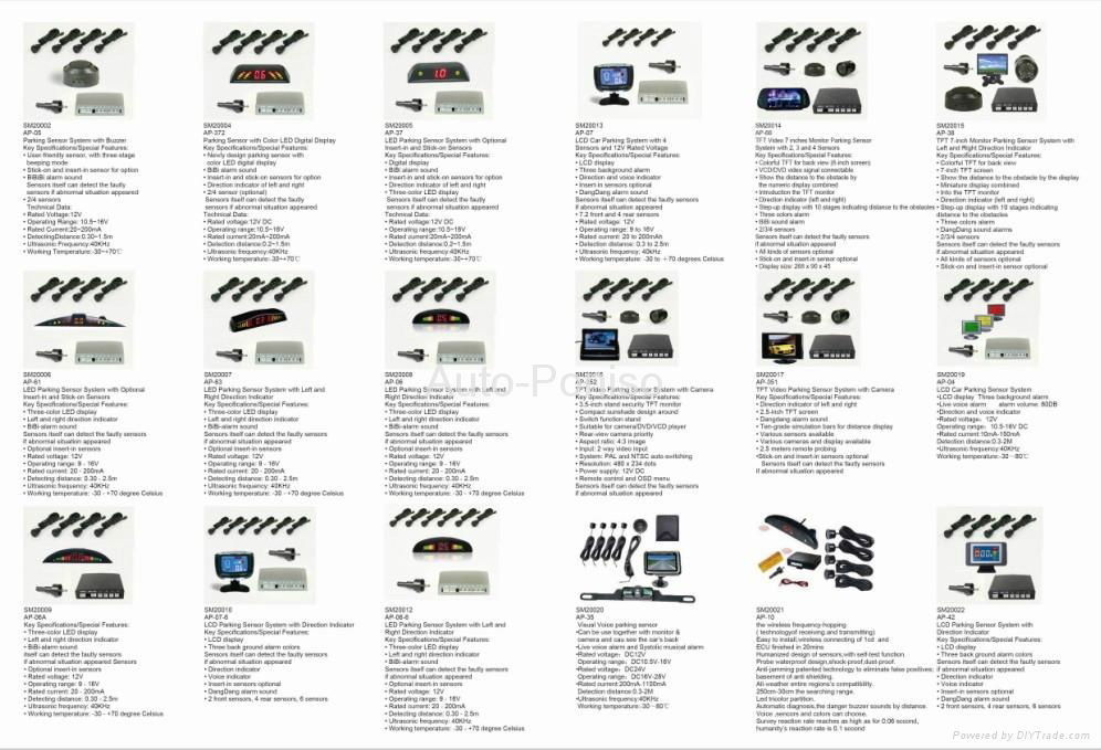 LCD reverse parking sensor system factory 2