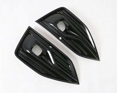 Fog Light Lamp Chrome Cover Carbon Trim Bezel Fit for Ford Escape