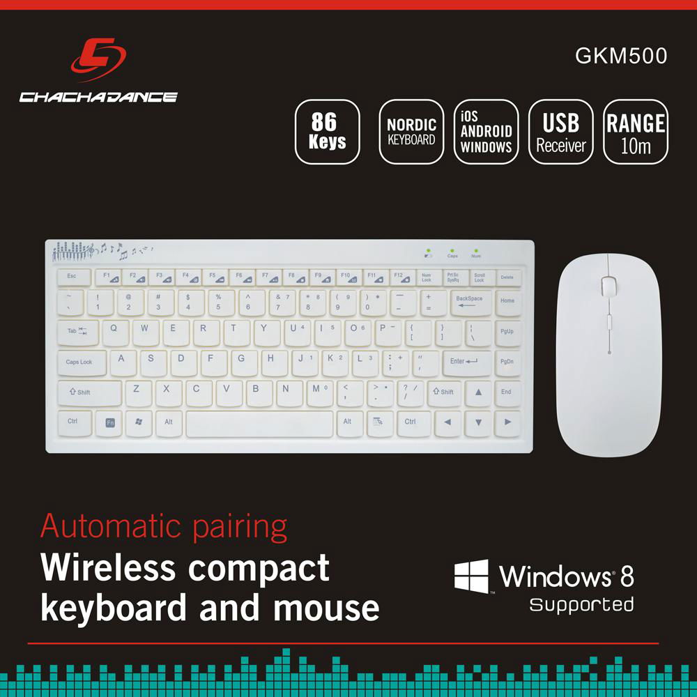 Wireless keyboard and mouse combo GKM500 2