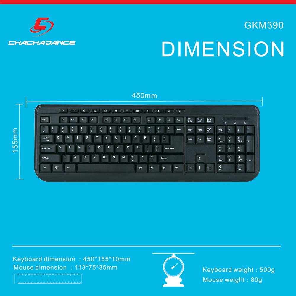 Wireless Keyboard and Mouse GKM390 2