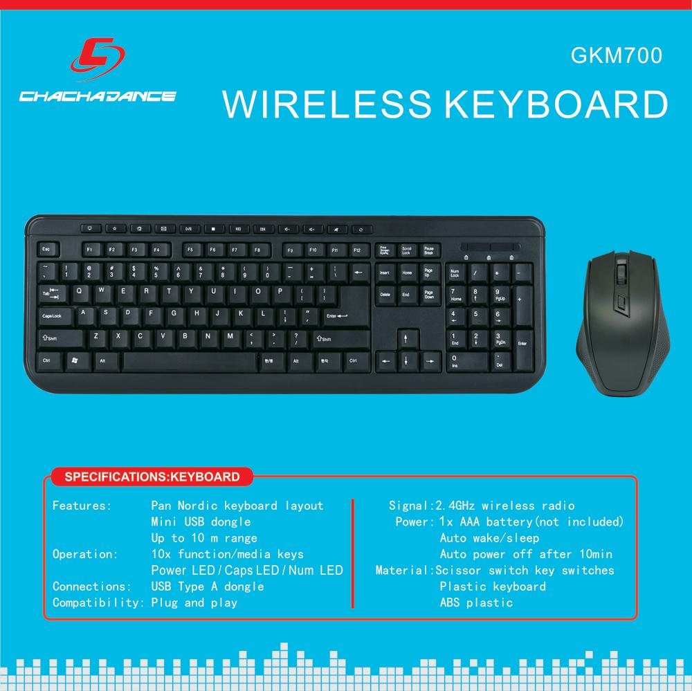 Wireless Keyboard and Mouse GKM390 4
