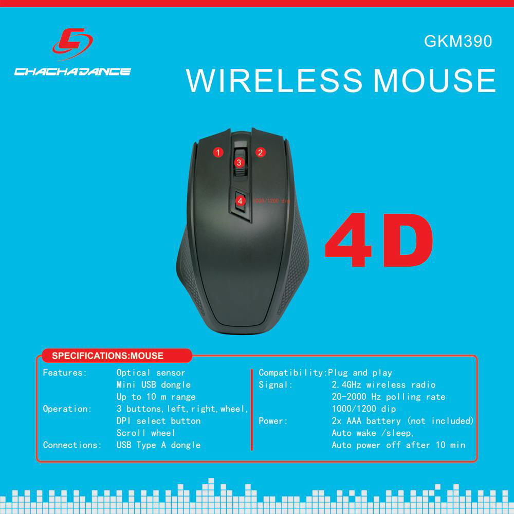 Wireless Keyboard and Mouse GKM390 5