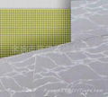 Marble back-affixing strengthened glass fibre net cloth