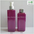 empty square bottle,pet plastic lotion bottle 1