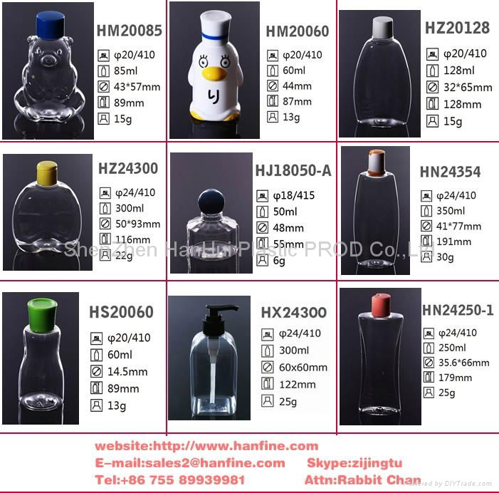 100ml旅行套装塑料瓶 洗护套装塑料瓶 pet塑料瓶 5