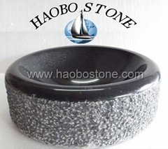 Bowl sink from granite stone 