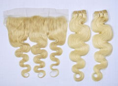 European Blonde Human Hair Weft (No Tangling No Shedding)