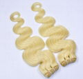 European Blonde Human Hair Weft (No Tangling No Shedding) 3