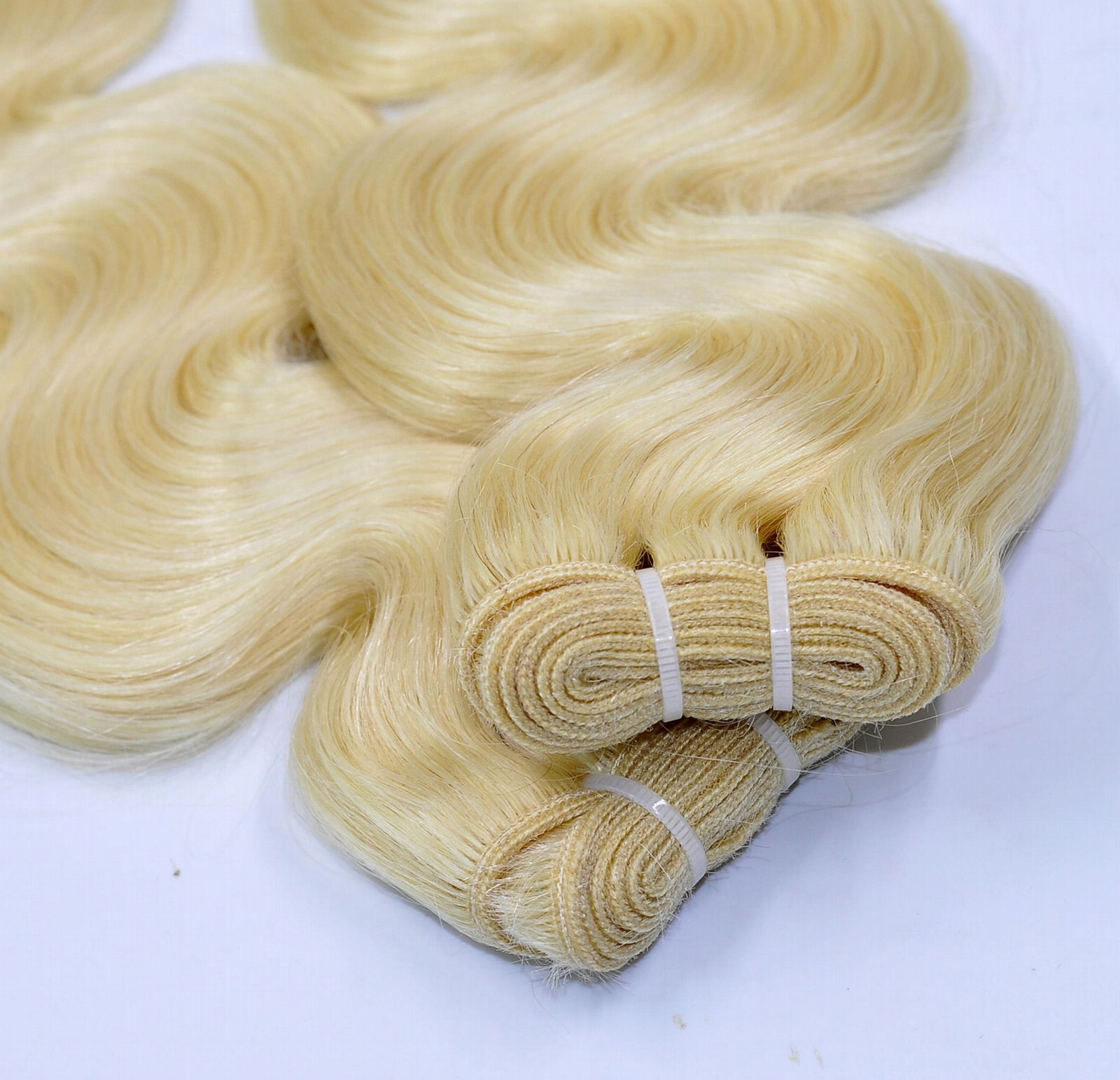 European Blonde Human Hair Weft (No Tangling No Shedding) 4