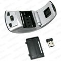 Mini USB 2.4Ghz Snap-in Transceiver Optical Foldable Folding Arc Wireless Mouse  5