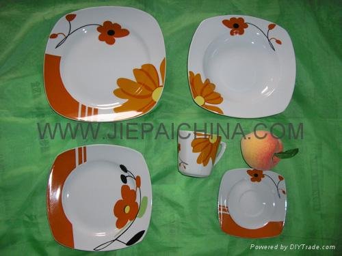 Porcelain square dinner set,tableware,dinnerware