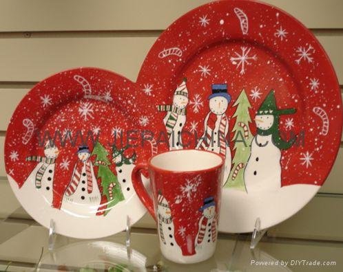 Stoneware hand painted dinner sets 4