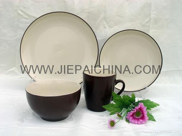 ceramic color-glazes dinner sets, bowl,cup and saucer 3