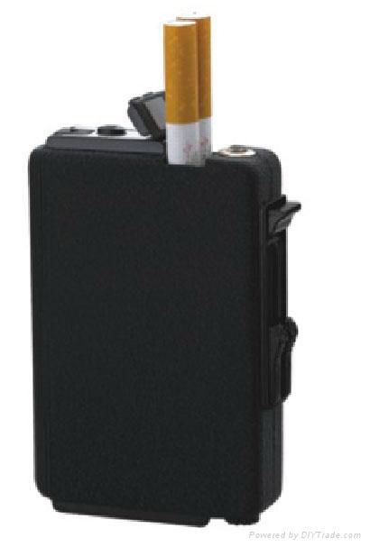 Automatic cigarette case with lighter 