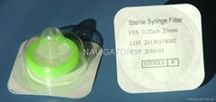 sterile syringe filter