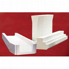 Glass furnace silica refractories