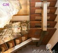 Glass Balustrade Wood Stairs Design