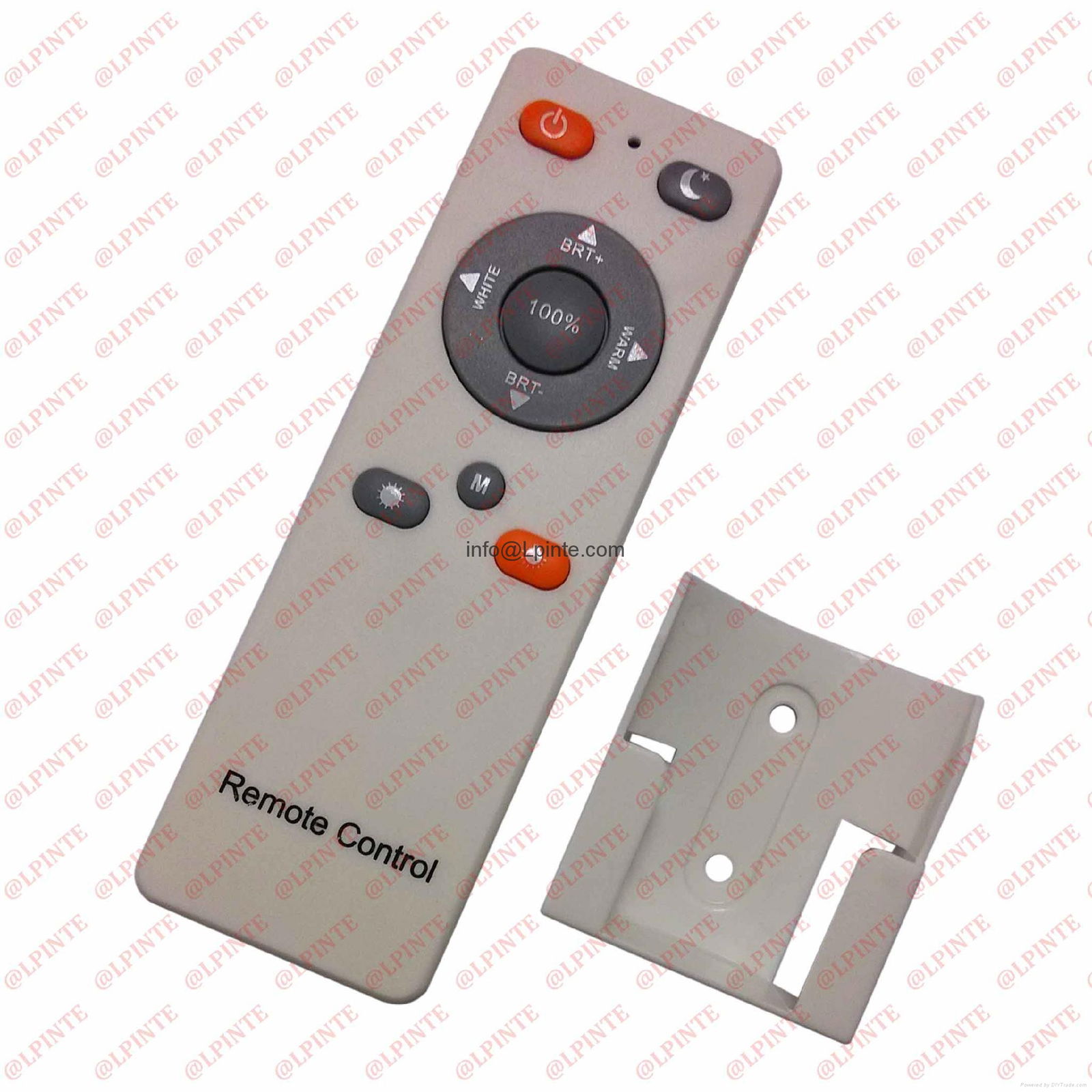 audio media tv remote control 7 keys rubber botton with holder LPI-R07B 2